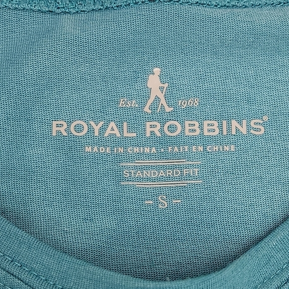 ROYAL ROBBINS merino blend long sleeve base layer aqua size small - Picture 4 of 9